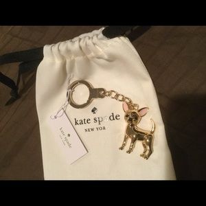 NWT Kate Spade dog keychain